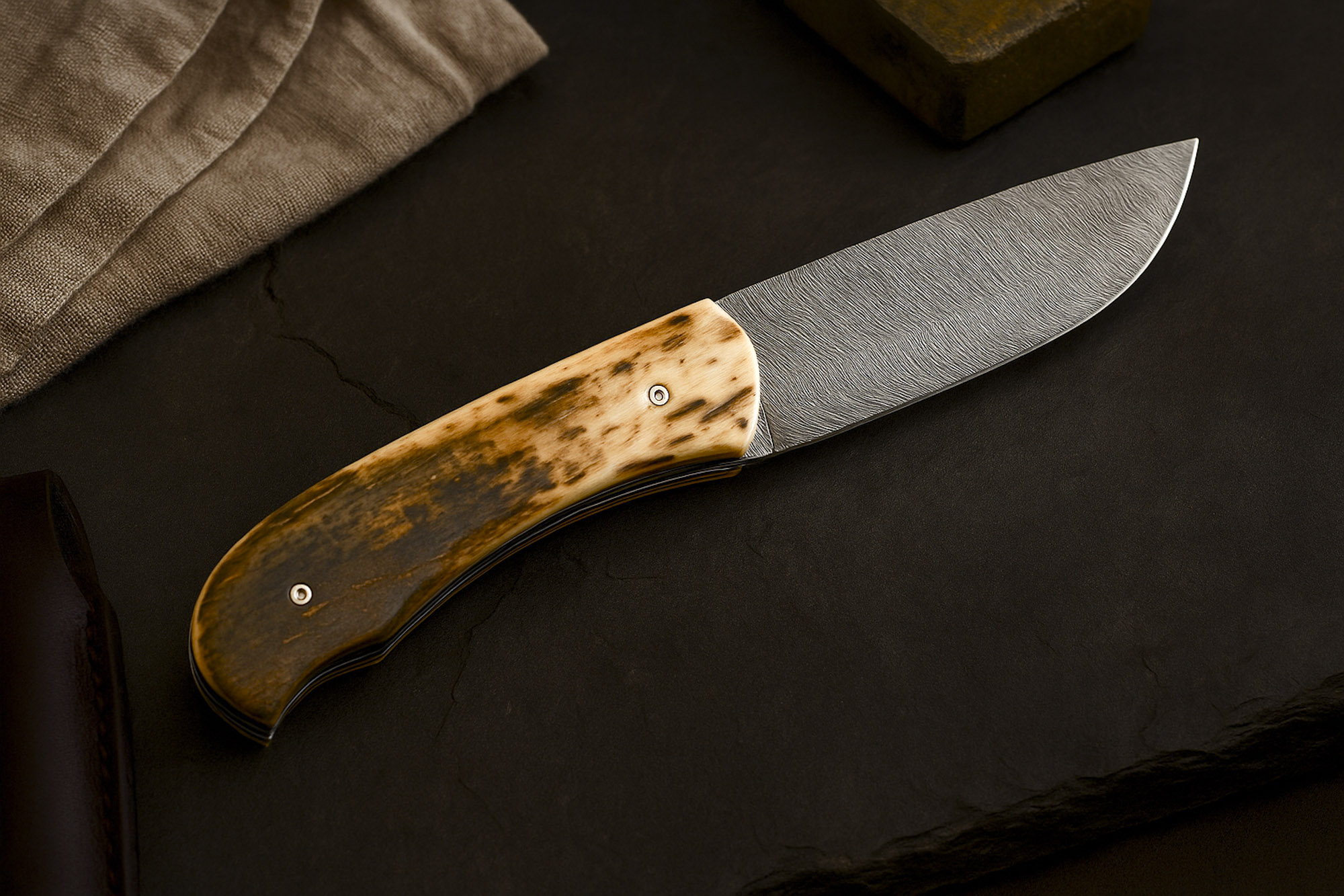 Couteau Custom en "Mammouth Vert" – Image 2